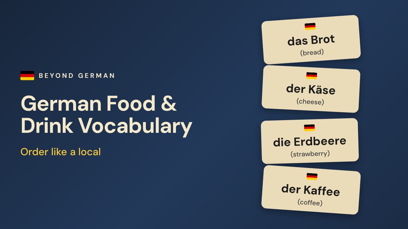 German Food Vocabulary: Foods, Drinks and How to Order