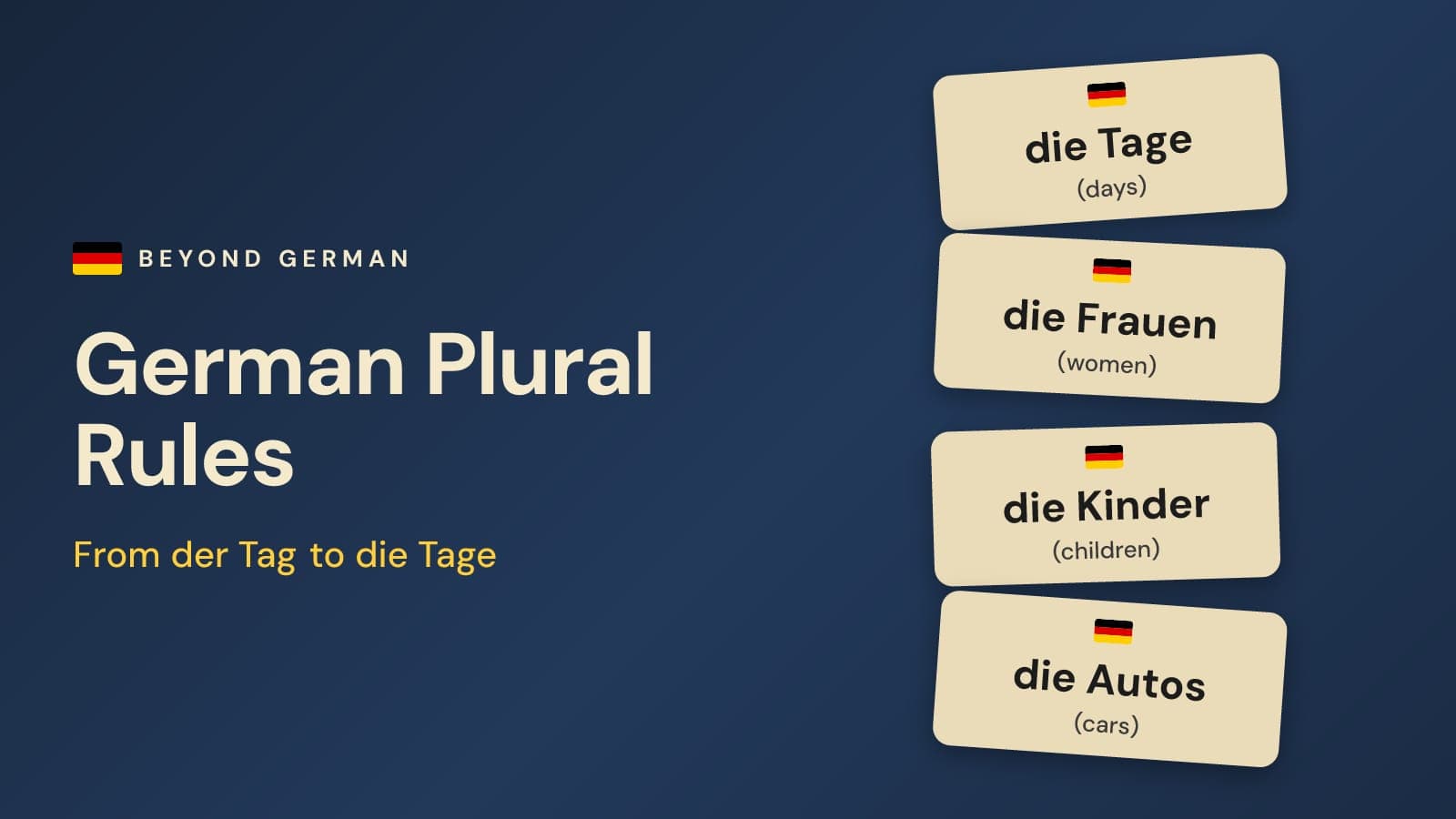 German Plural Rules: How to Make Plurals in German