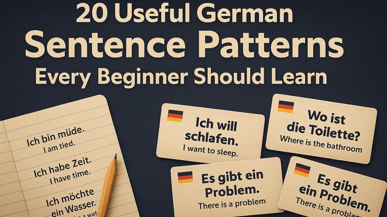 20 Useful German Sentence Patterns Every Beginner Should Learn (Simple Guide)