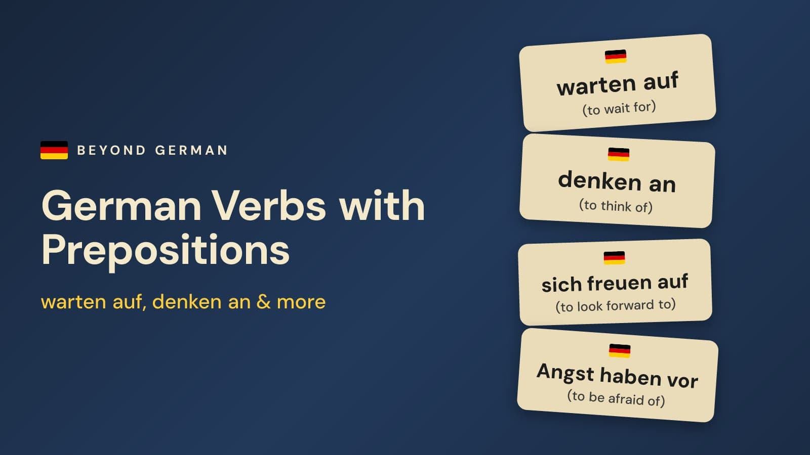 German Verbs with Prepositions: 40 Must-Know Combinations