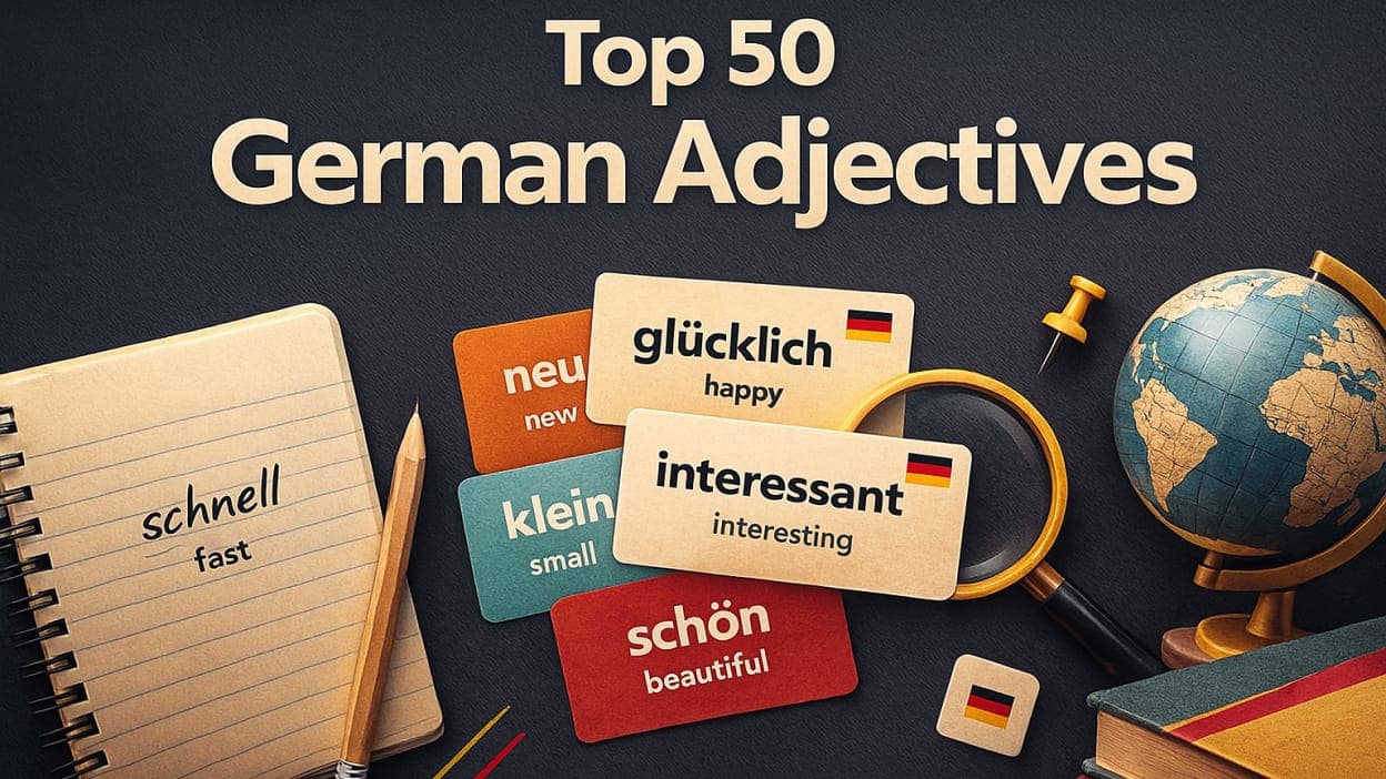 Top 50 Most Common German Adjectives (With Example Sentences)