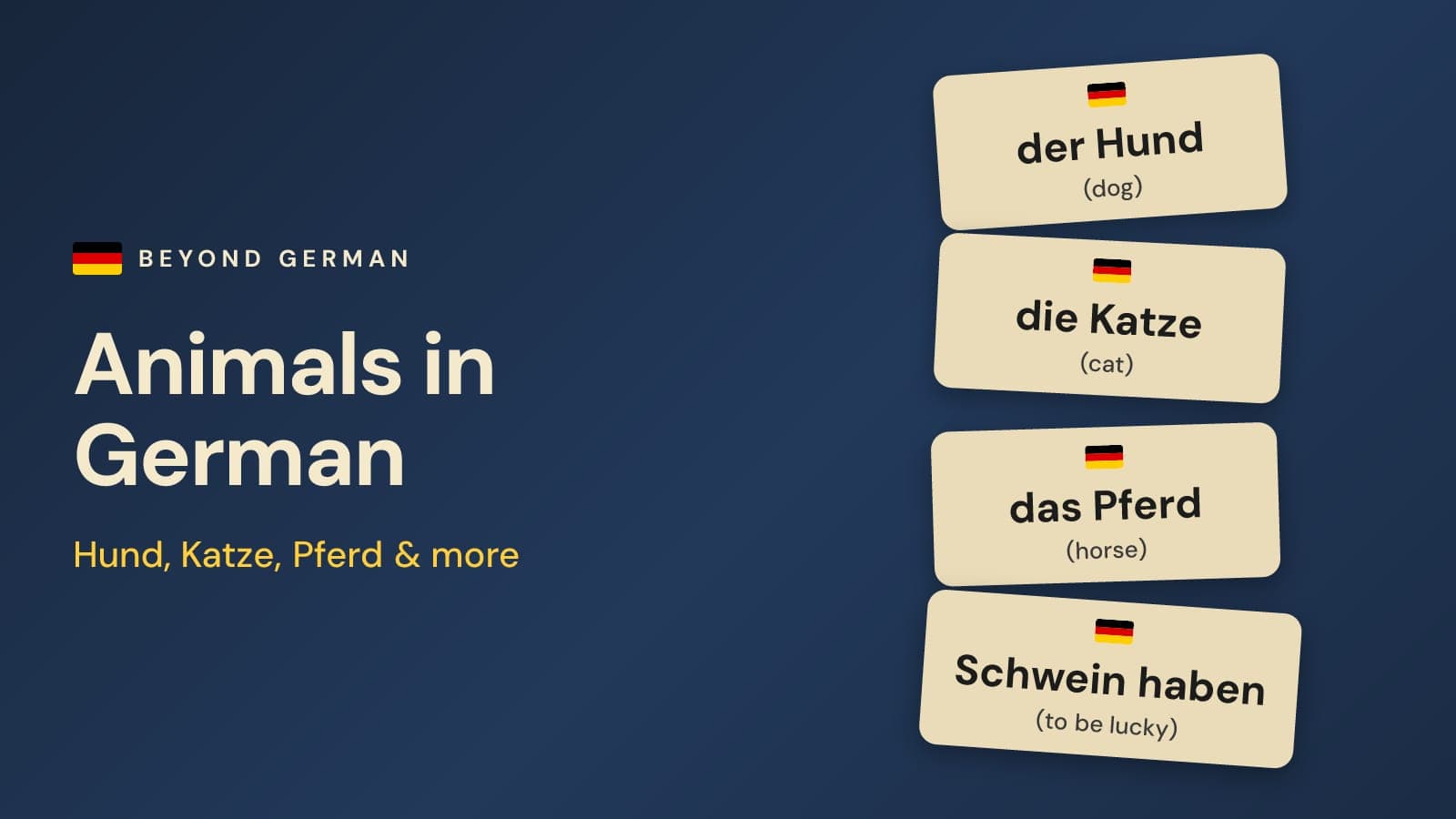 Animals in German: Names, Plurals, Sounds and Idioms