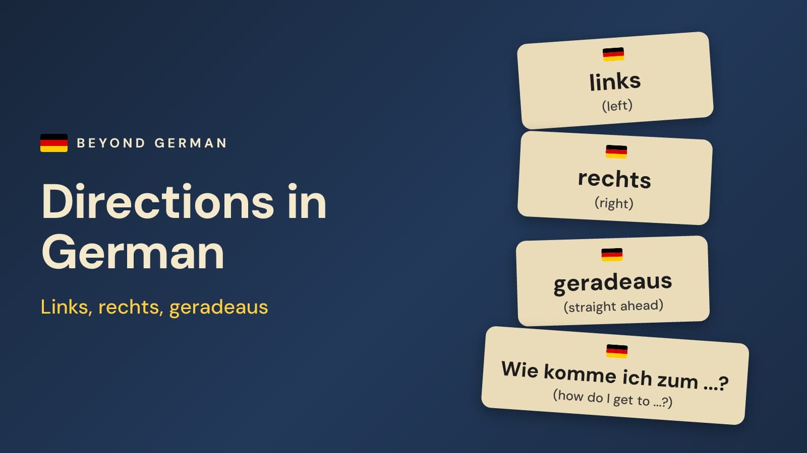 Directions in German: Links, Rechts, Geradeaus & How to Ask