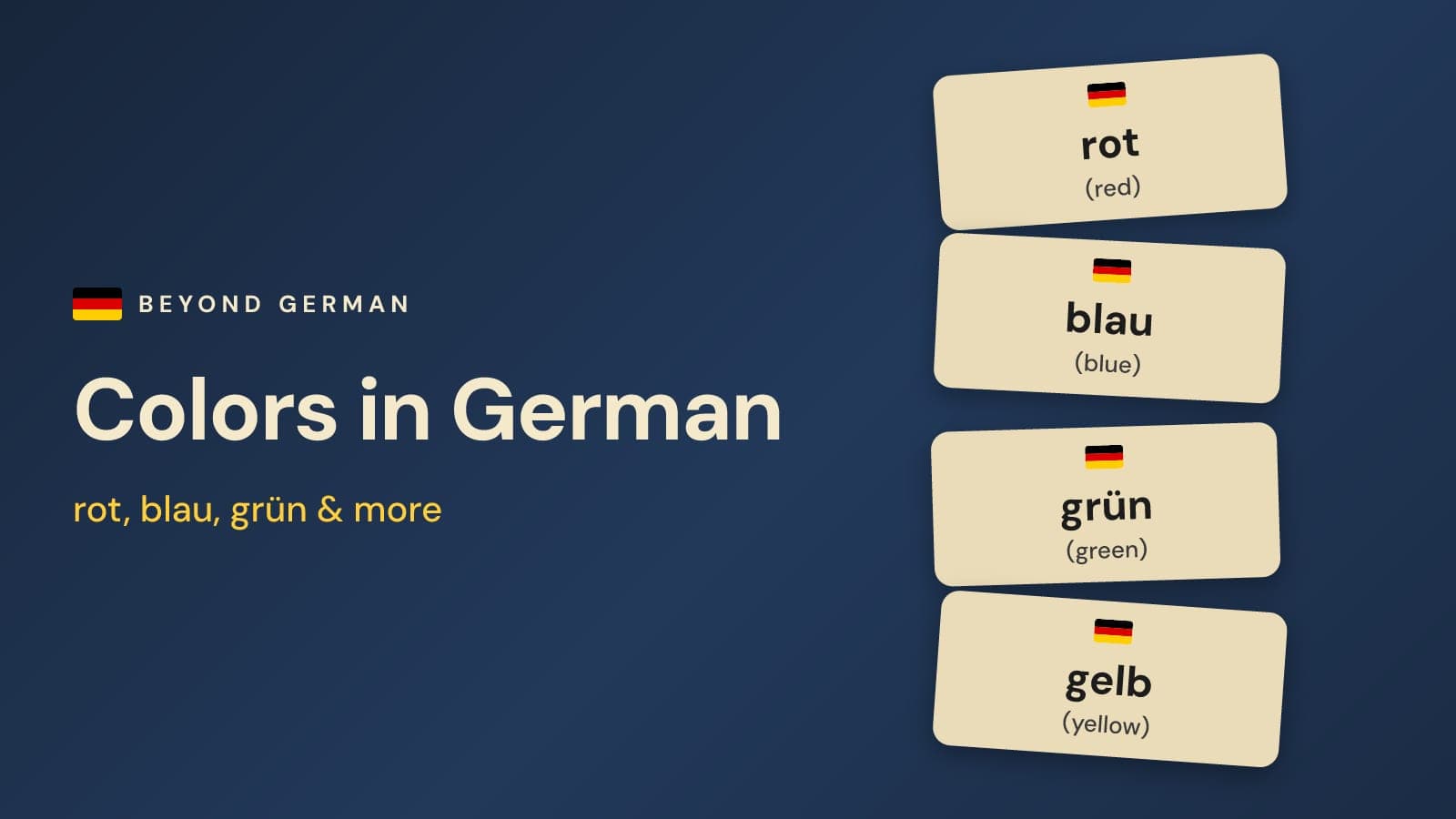 Colors in German: Rot, Blau, Grün and How to Use Them