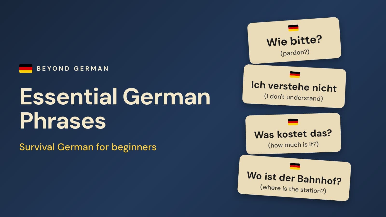 Essential German Phrases for Beginners: 60+ Survival Phrases