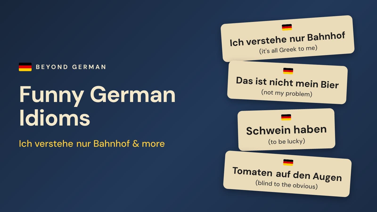 Funny German Idioms: 25 Sayings With English Translations