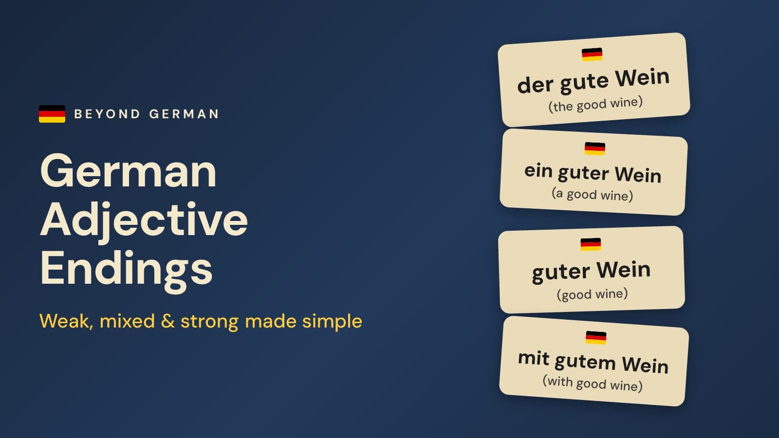 German Adjective Endings Made Simple: Charts & Shortcuts