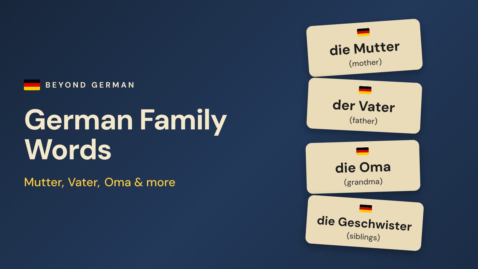 Family Members in German: Vocabulary With Articles & Plurals