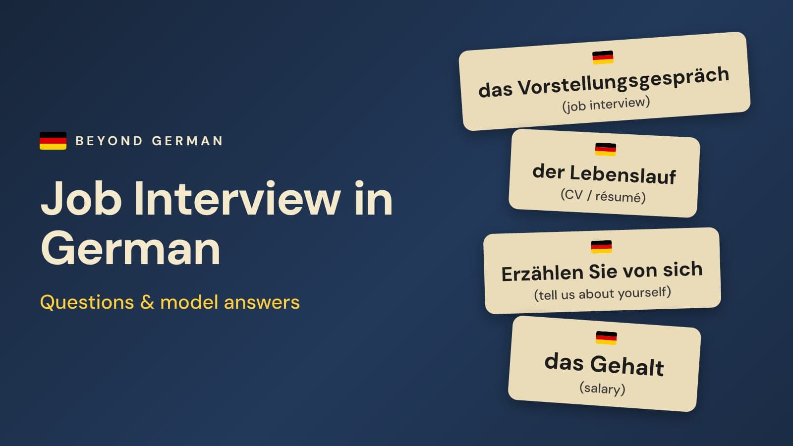 German Job Interview Questions & Answers (Vorstellungsgespräch)