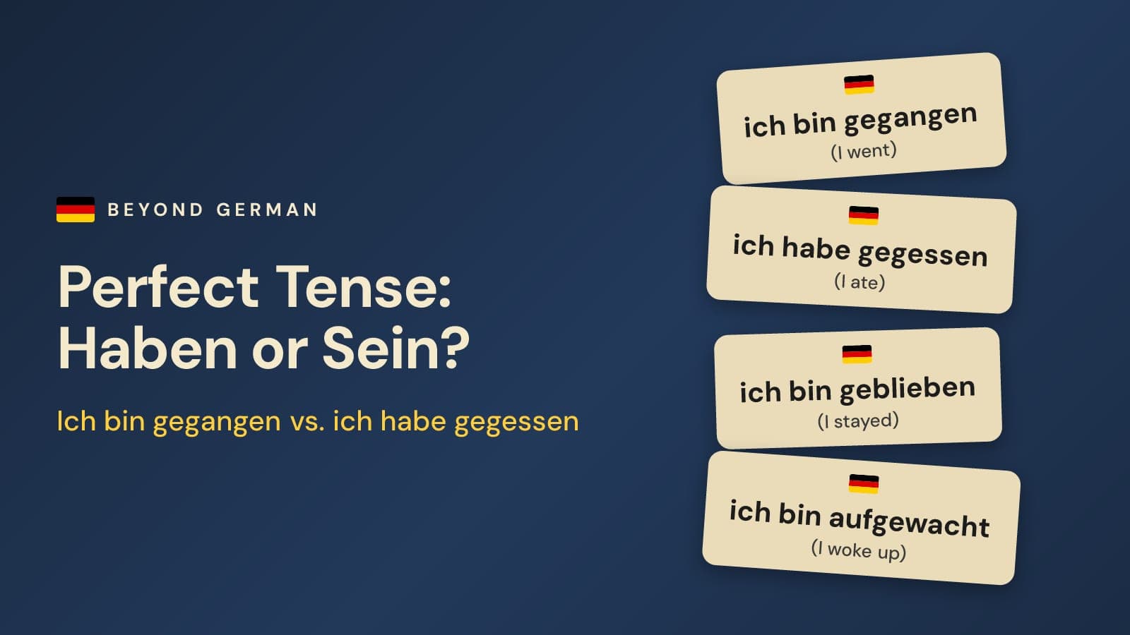 Haben or Sein? German Perfect Tense (Perfekt) Rules + 30 Verbs