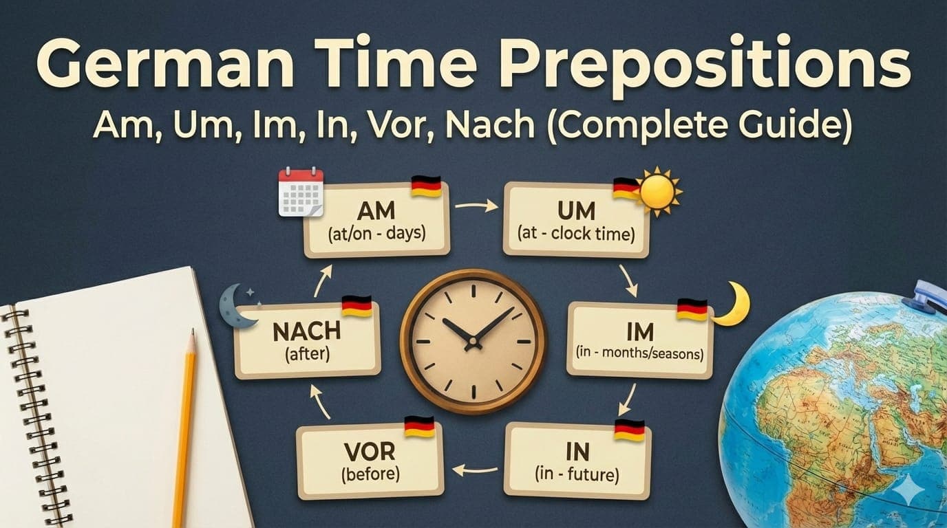 German Time Prepositions: Am, Um, Im, In, Vor, Nach (Complete Guide)