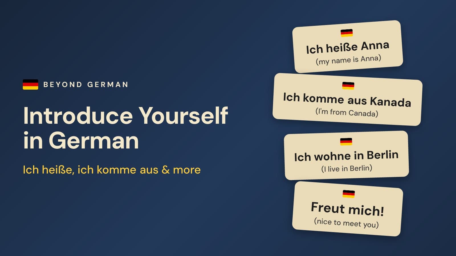 How to Introduce Yourself in German: Ich heiße & Sample Intros