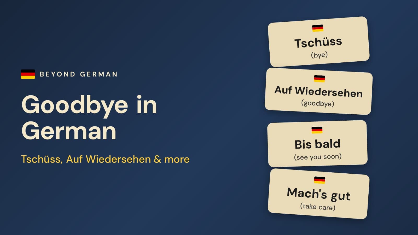 Goodbye in German: Tschüss, Auf Wiedersehen & 30+ More Ways