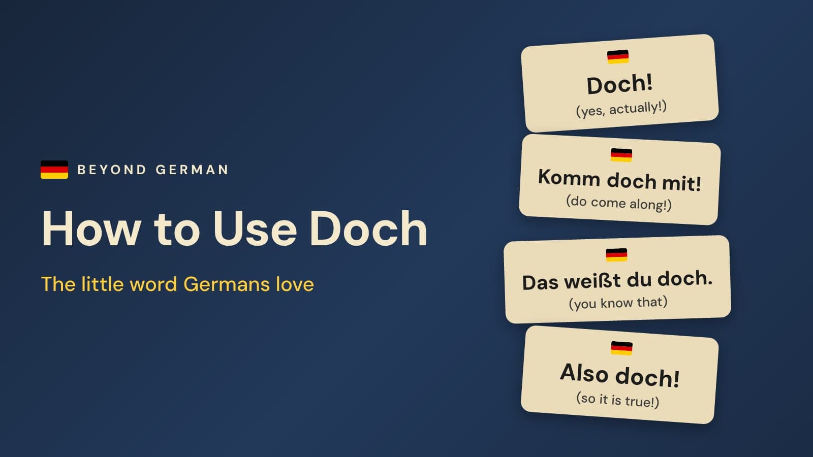 Doch in German: Meaning, How to Use It & Doch vs Ja
