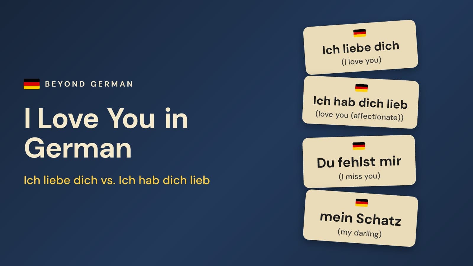 I Love You in German: Ich liebe dich vs. Ich hab dich lieb