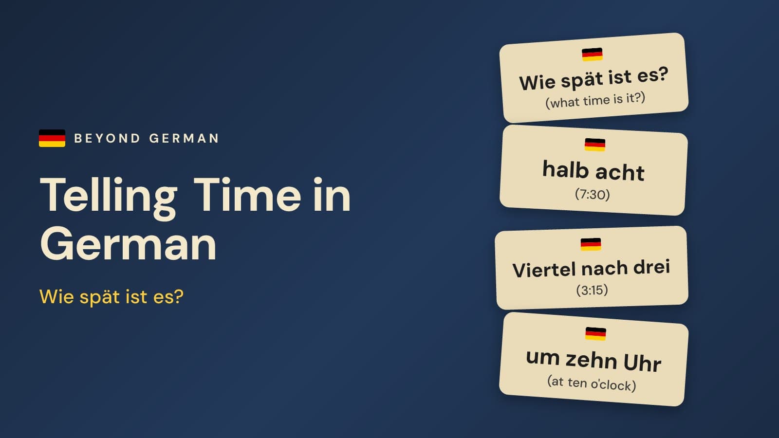 Telling Time in German: What Time Is It? (Halb Acht Explained)