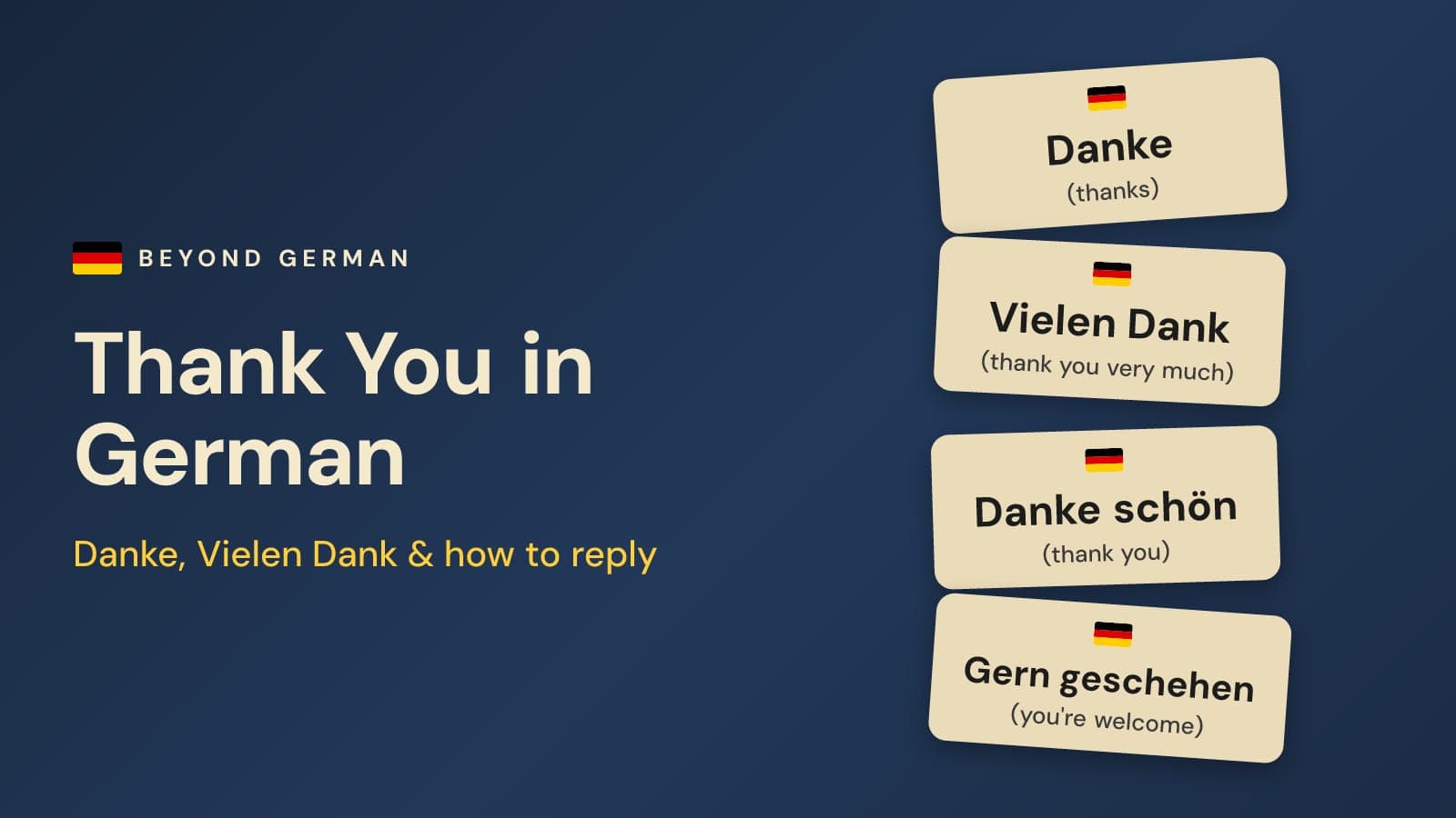 Thank You in German: Danke schön, Vielen Dank & How to Reply